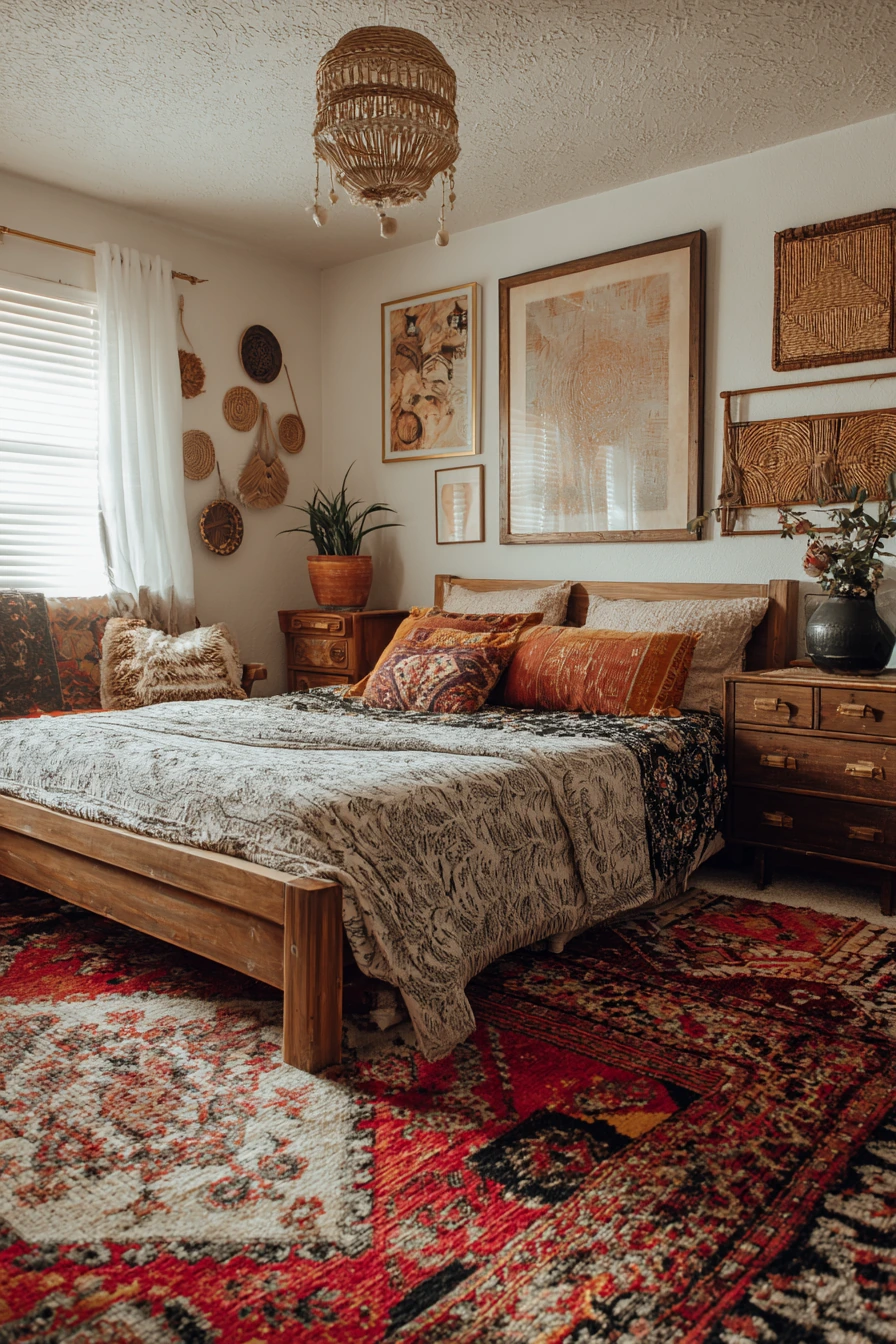 boho vintage bedroom 29