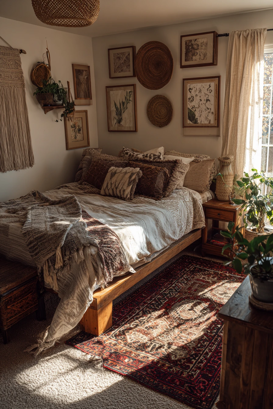 boho vintage bedroom 31