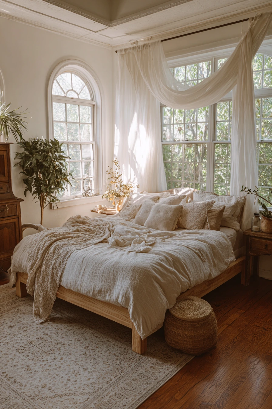 boho vintage bedroom 35