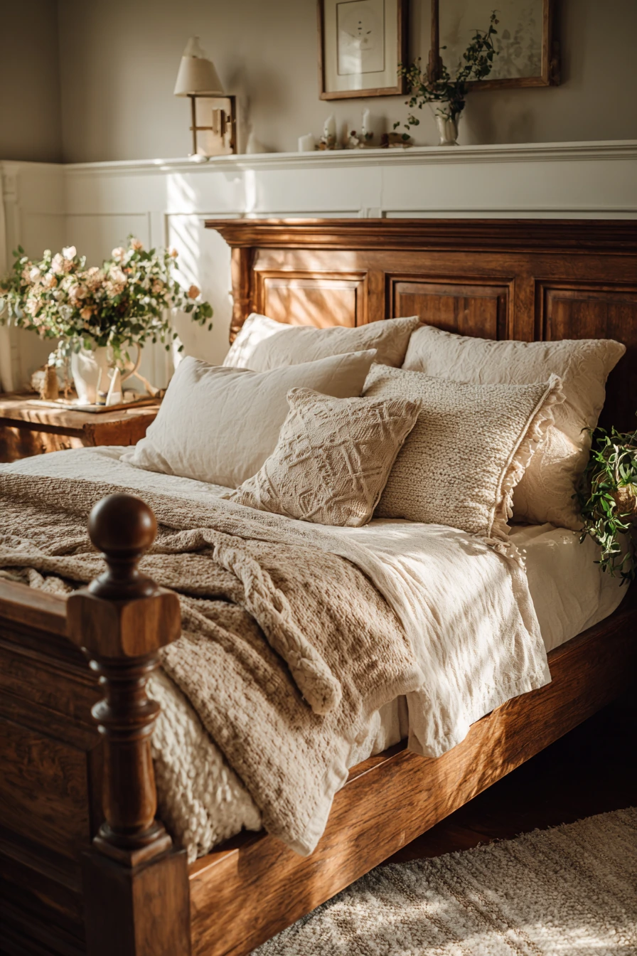 boho vintage bedroom 38