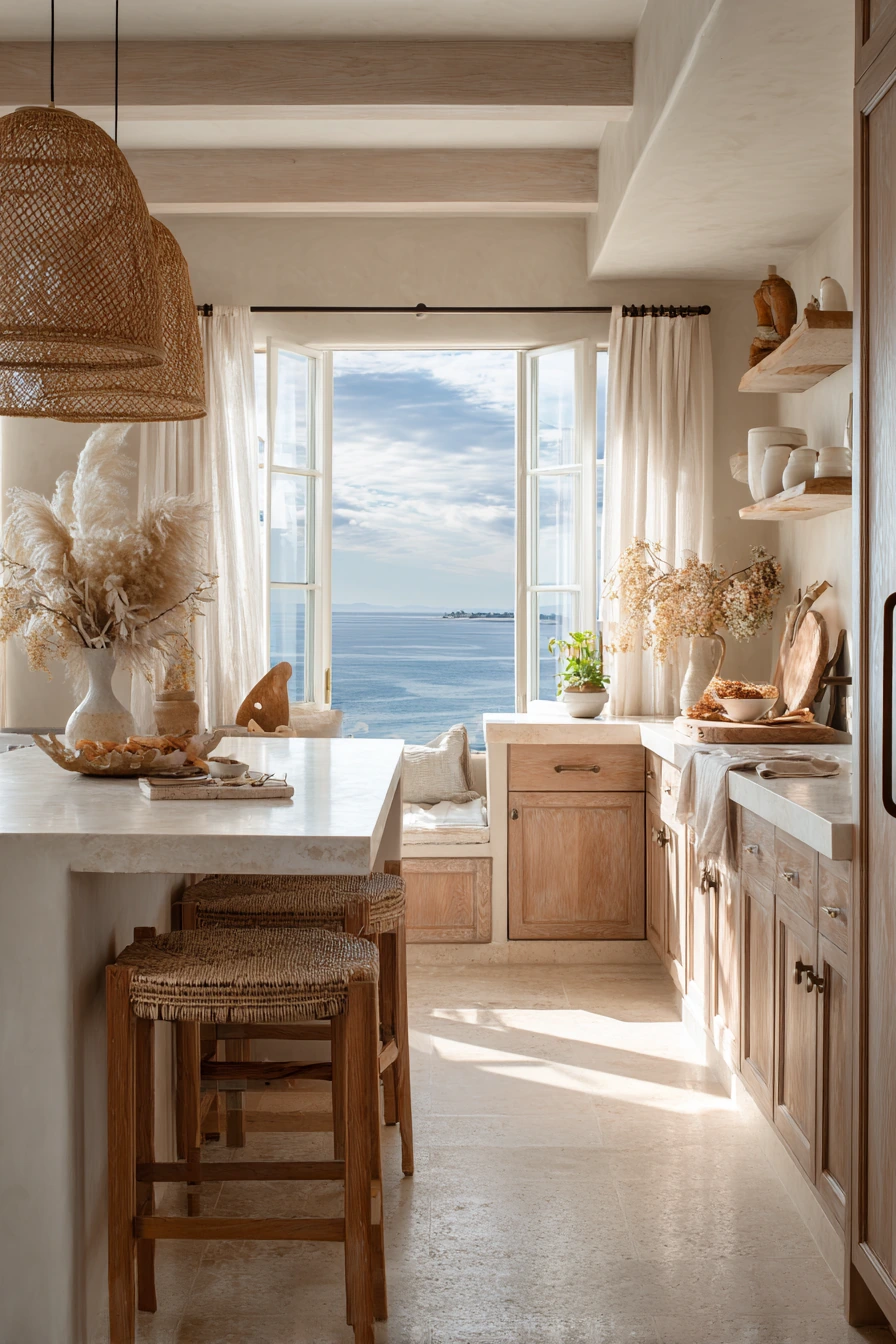 coastal boho kitchen 14