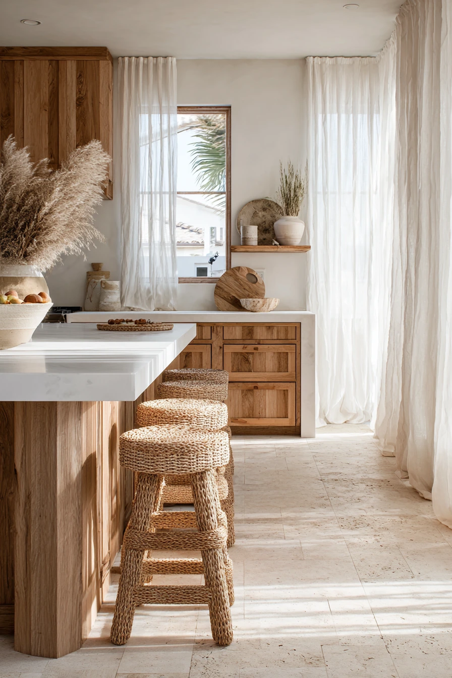coastal boho kitchen 16