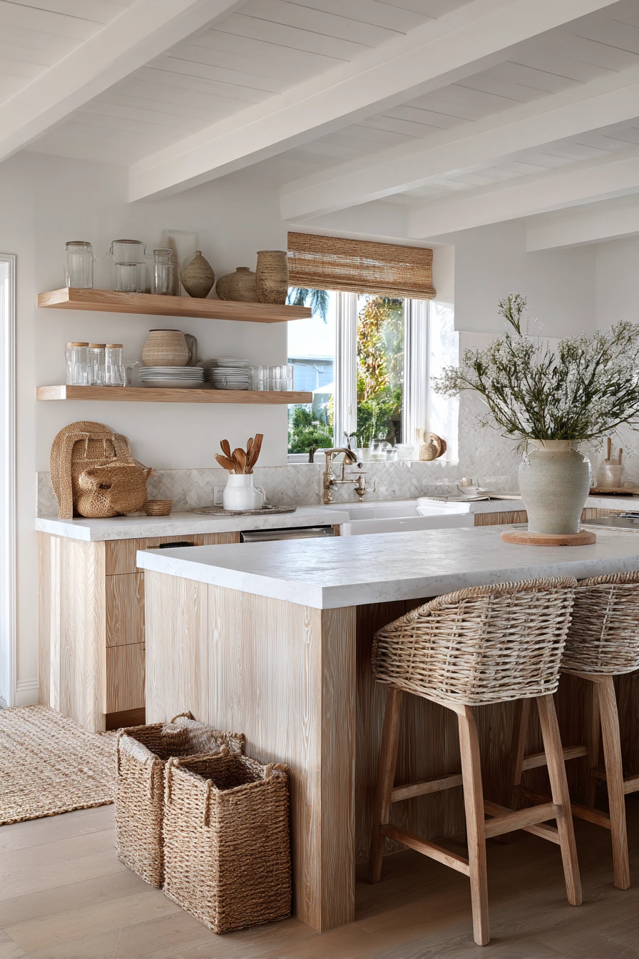 coastal boho kitchen 36