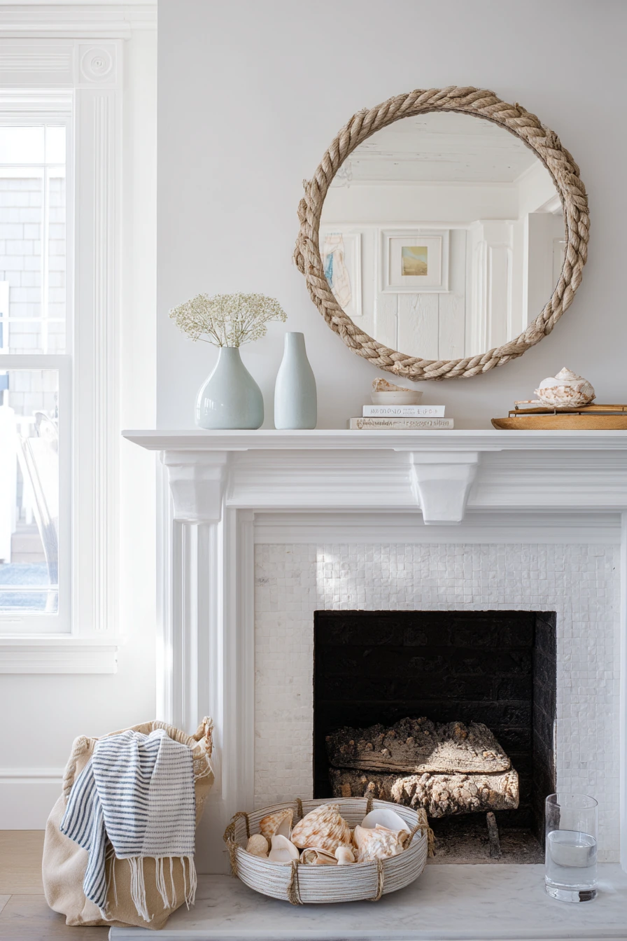 coastal mantel styling ideas 12