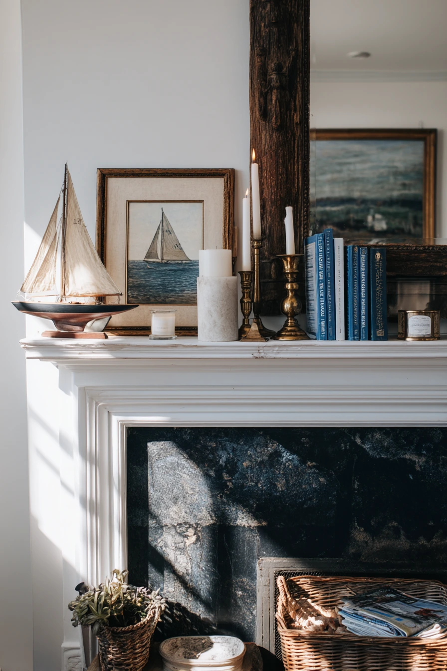 coastal mantel styling ideas 13