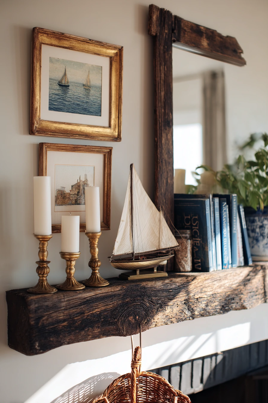 coastal mantel styling ideas 15