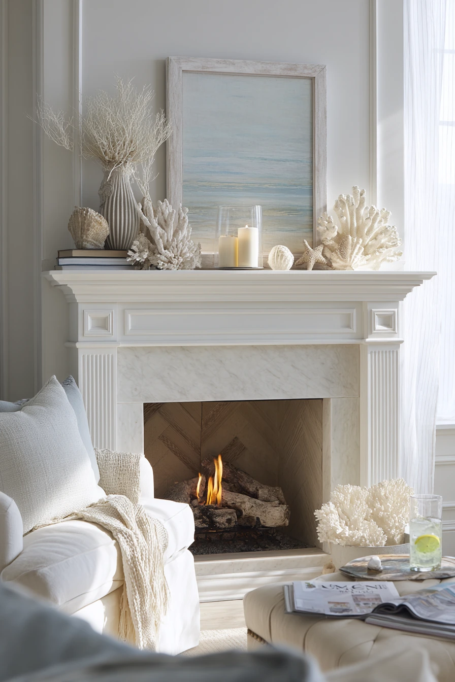 coastal mantel styling ideas 19