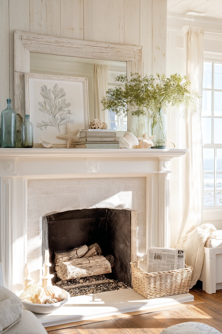coastal mantel styling ideas 29