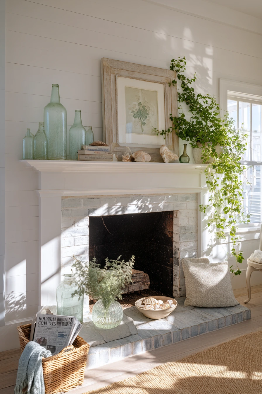 coastal mantel styling ideas 32