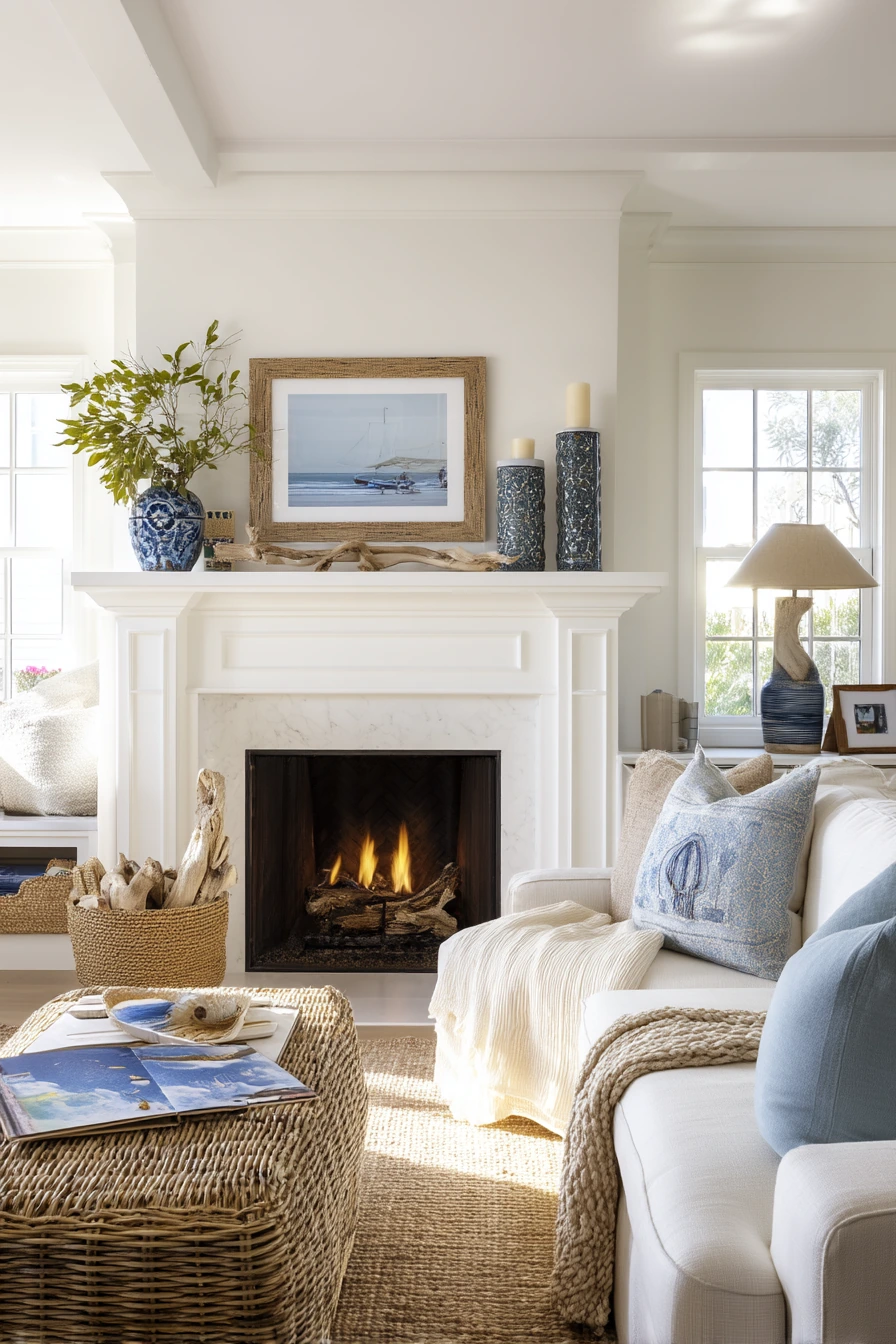 coastal mantel styling ideas 33