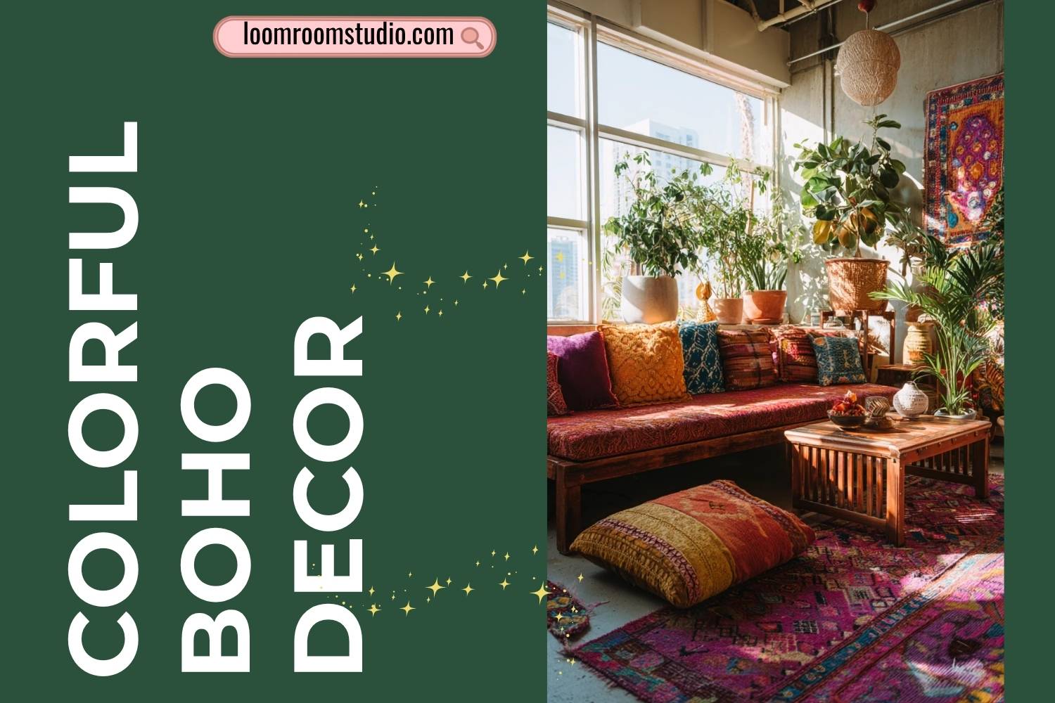colorful boho decor