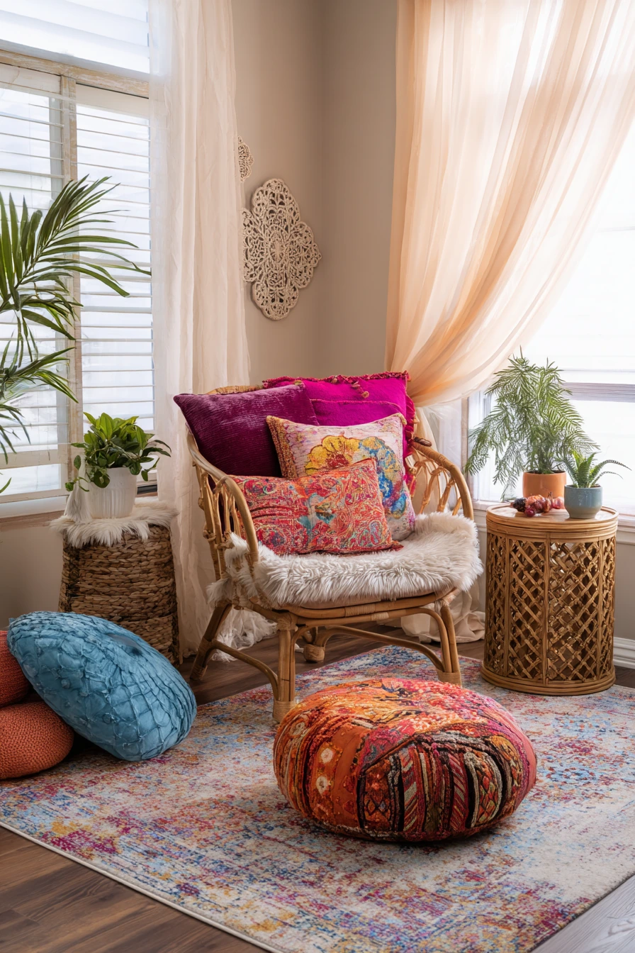 colorful boho decor 35