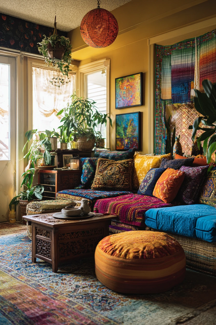 colorful boho decor 37