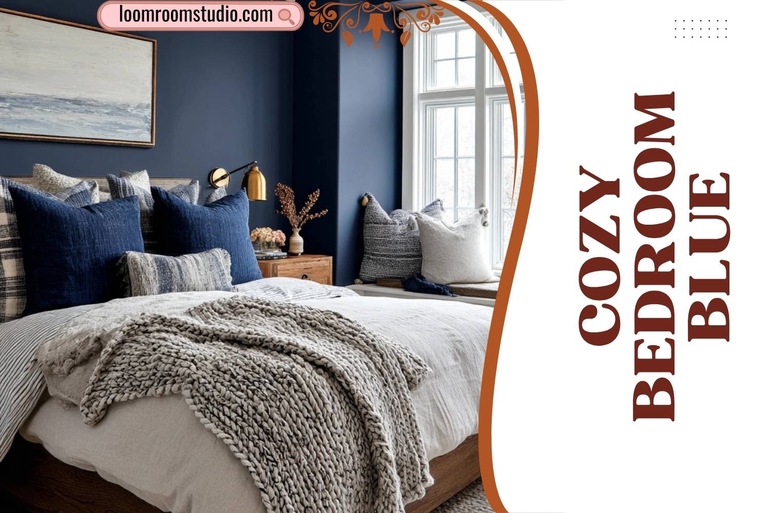 cozy bedroom blue