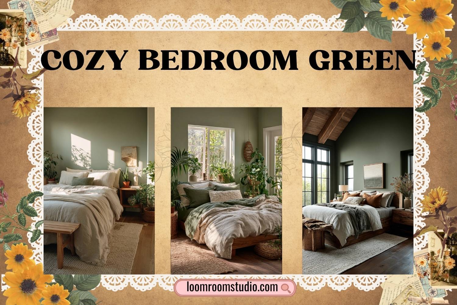 cozy bedroom green