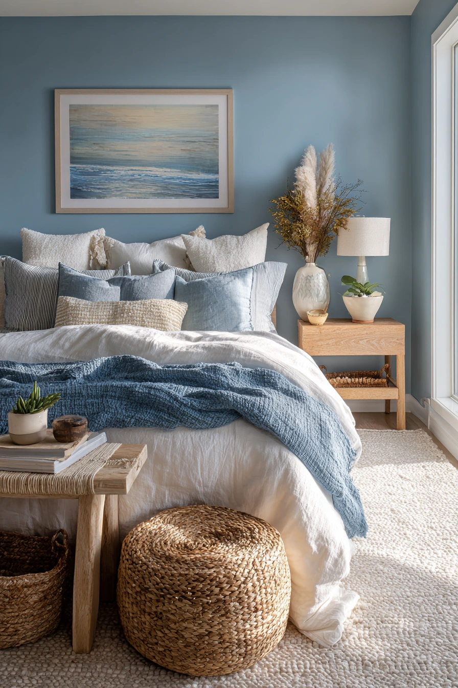 cozy bedroom blue 23