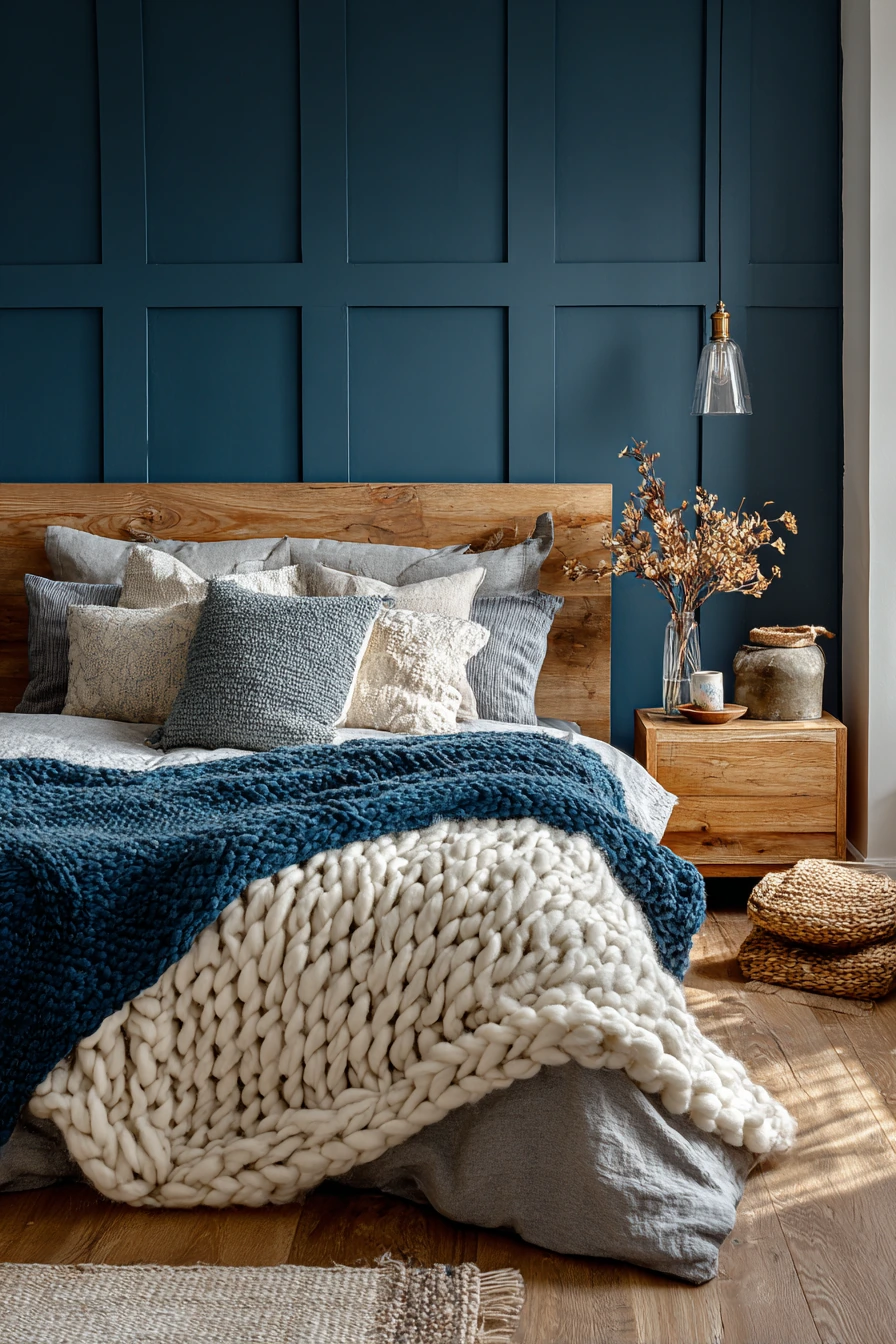 cozy bedroom blue 26