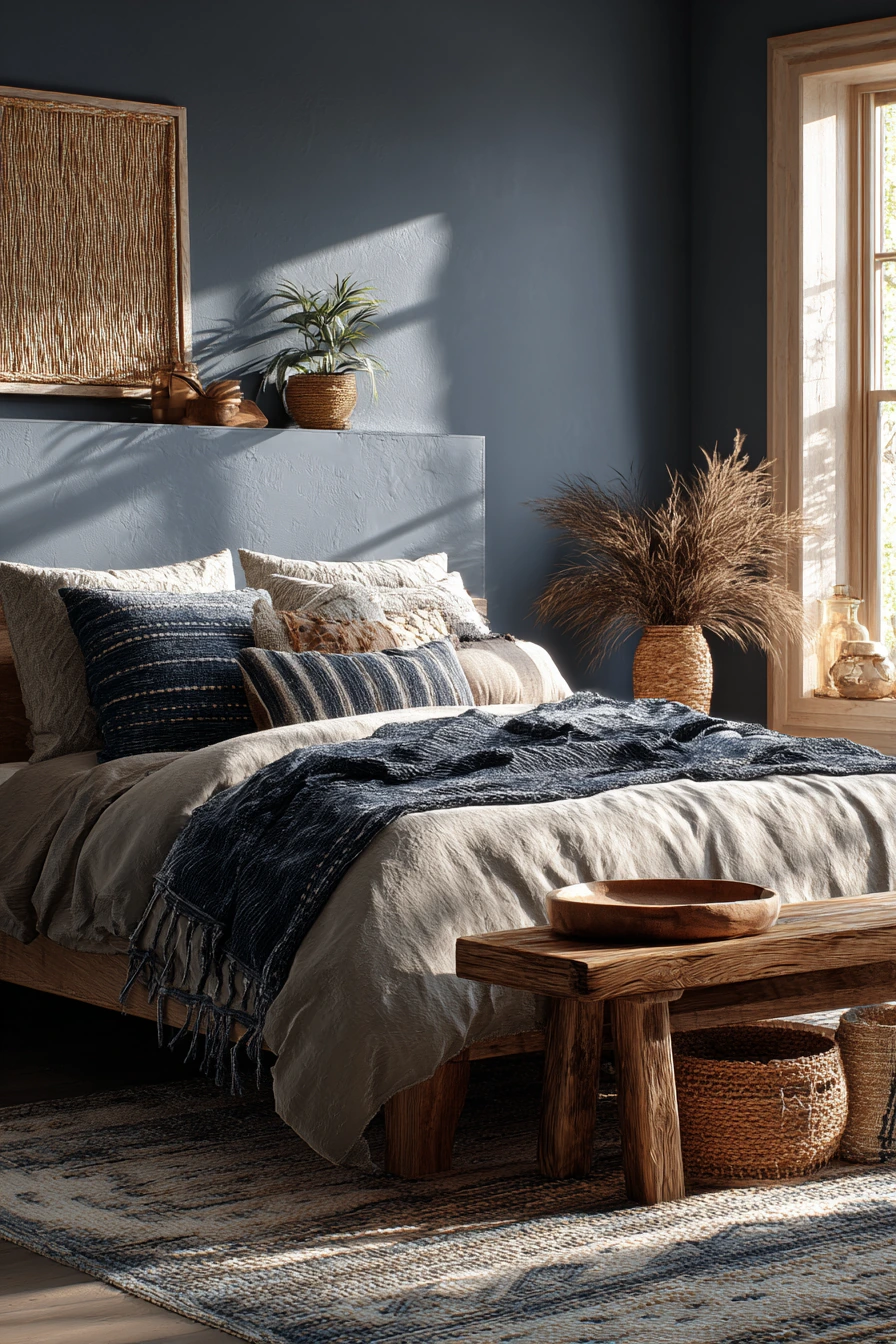 cozy bedroom blue 30