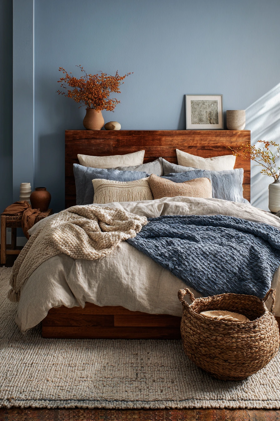 cozy bedroom blue 32