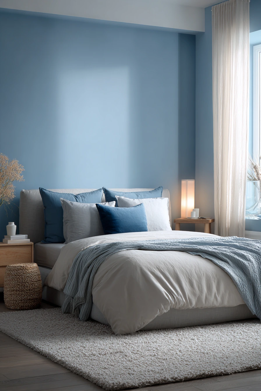 cozy bedroom blue 33