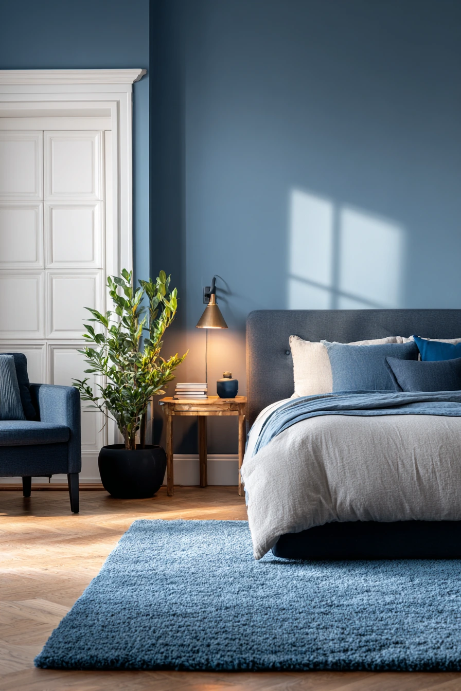 cozy bedroom blue 35