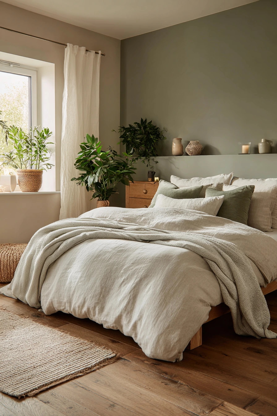 cozy bedroom green 10