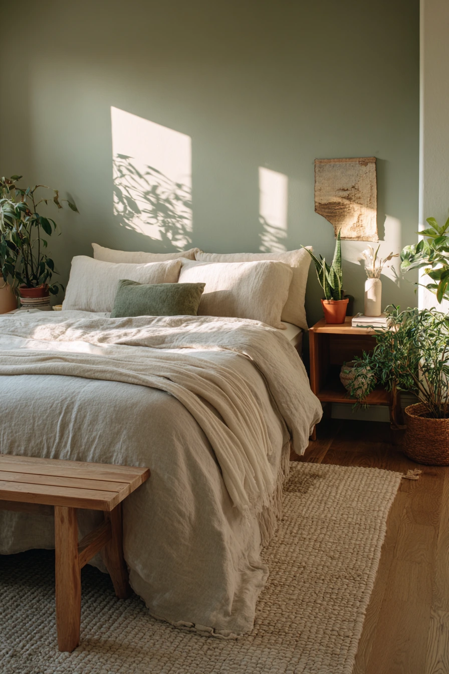 cozy bedroom green 11
