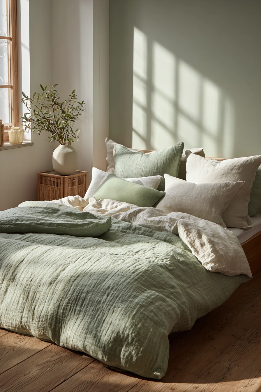 cozy bedroom green 18