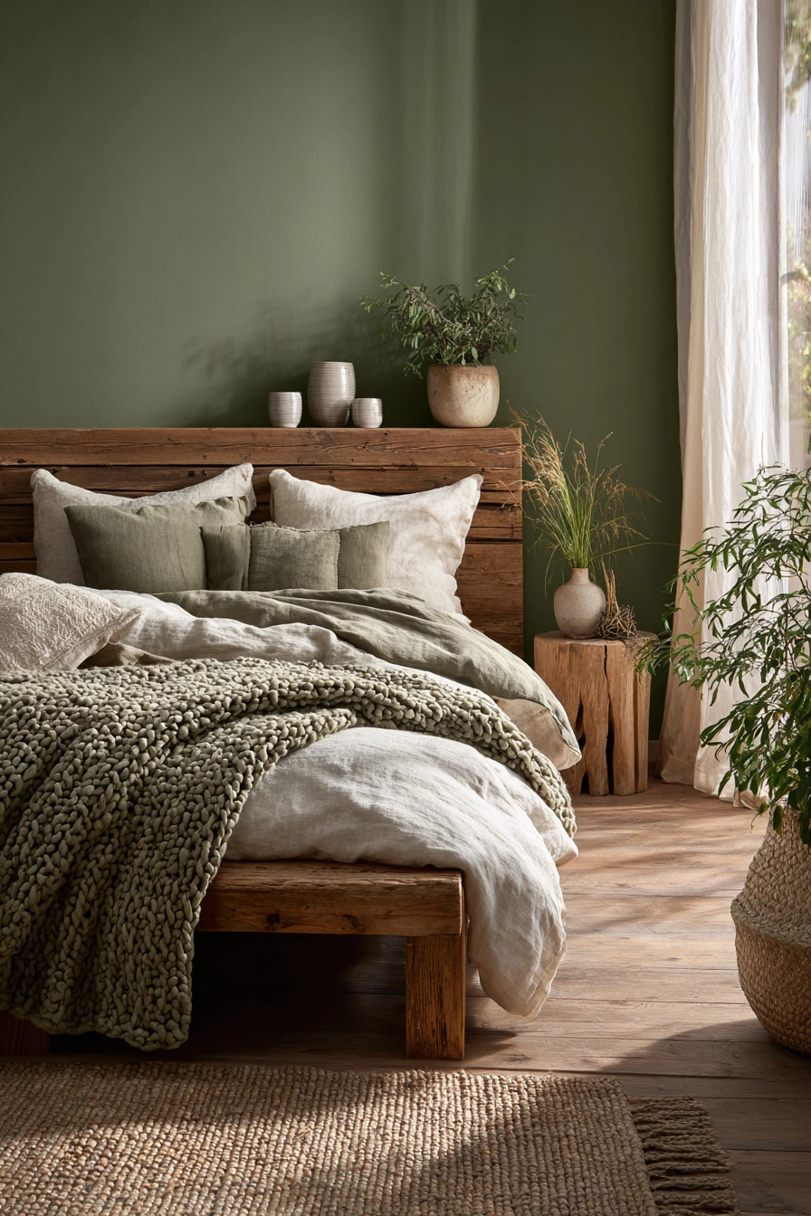 cozy bedroom green 2