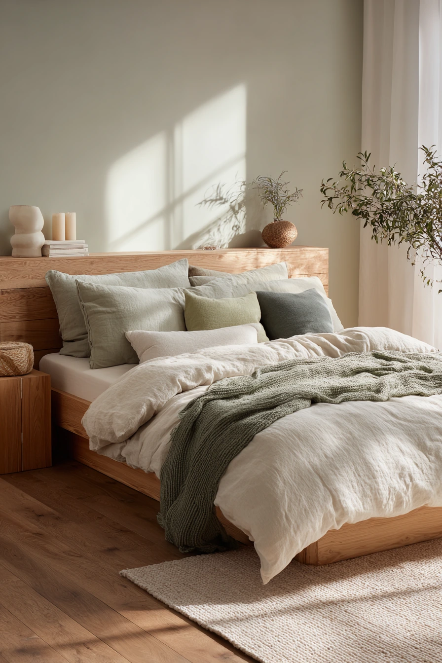 cozy bedroom green 20