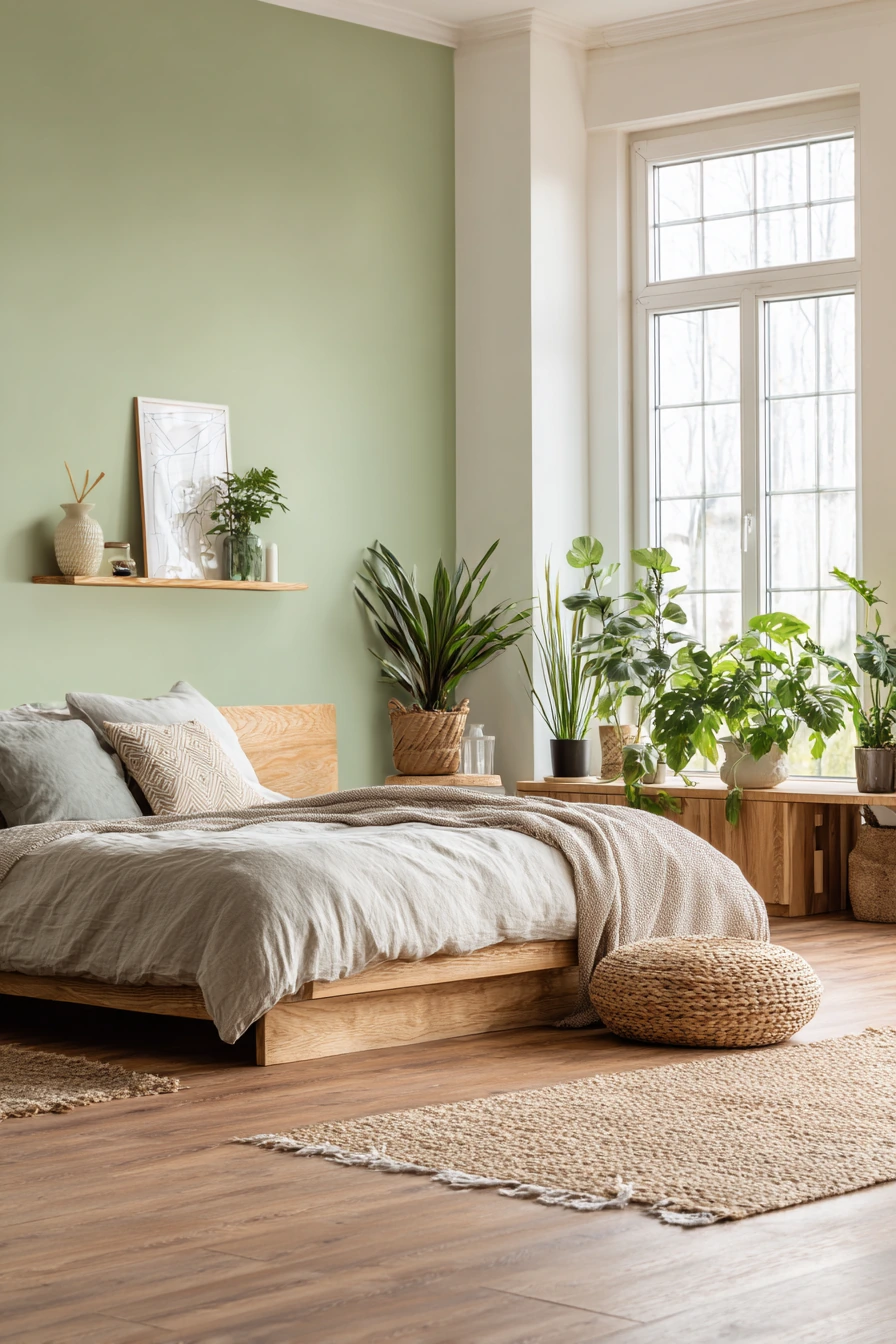 cozy bedroom green 29