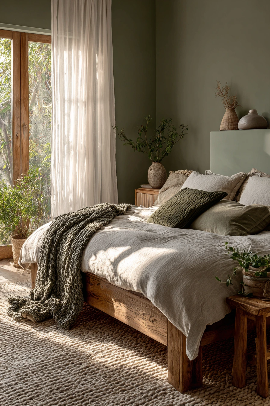 cozy bedroom green 3