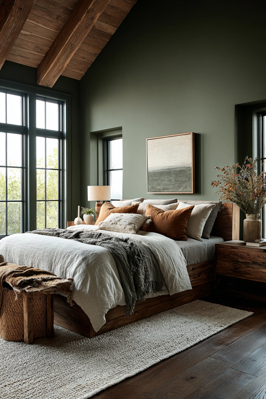 cozy bedroom green 5