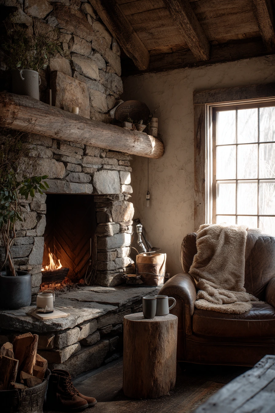 cozy fireplace nook ideas 13