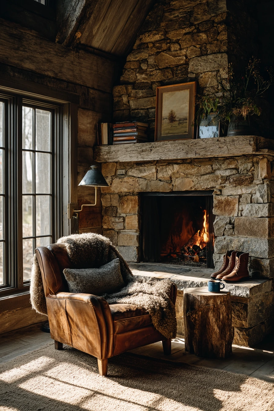 cozy fireplace nook ideas 14