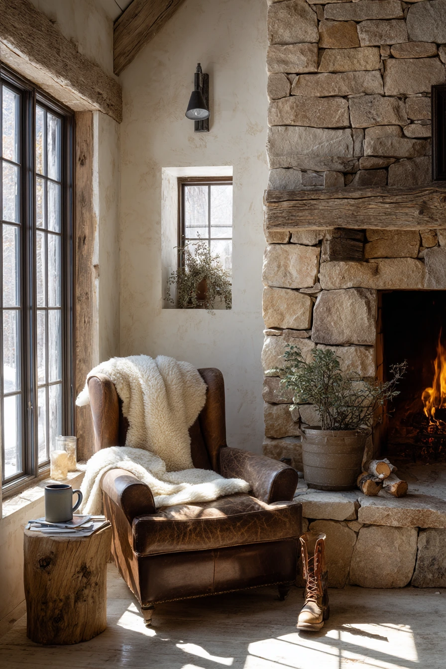 cozy fireplace nook ideas 15