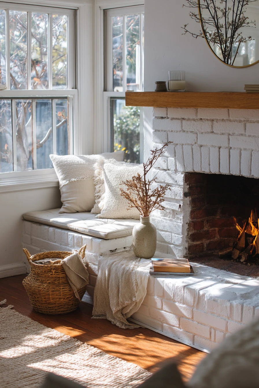 cozy fireplace nook ideas 2