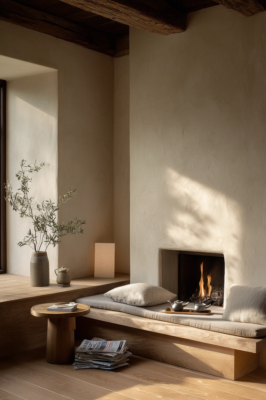 cozy fireplace nook ideas 20