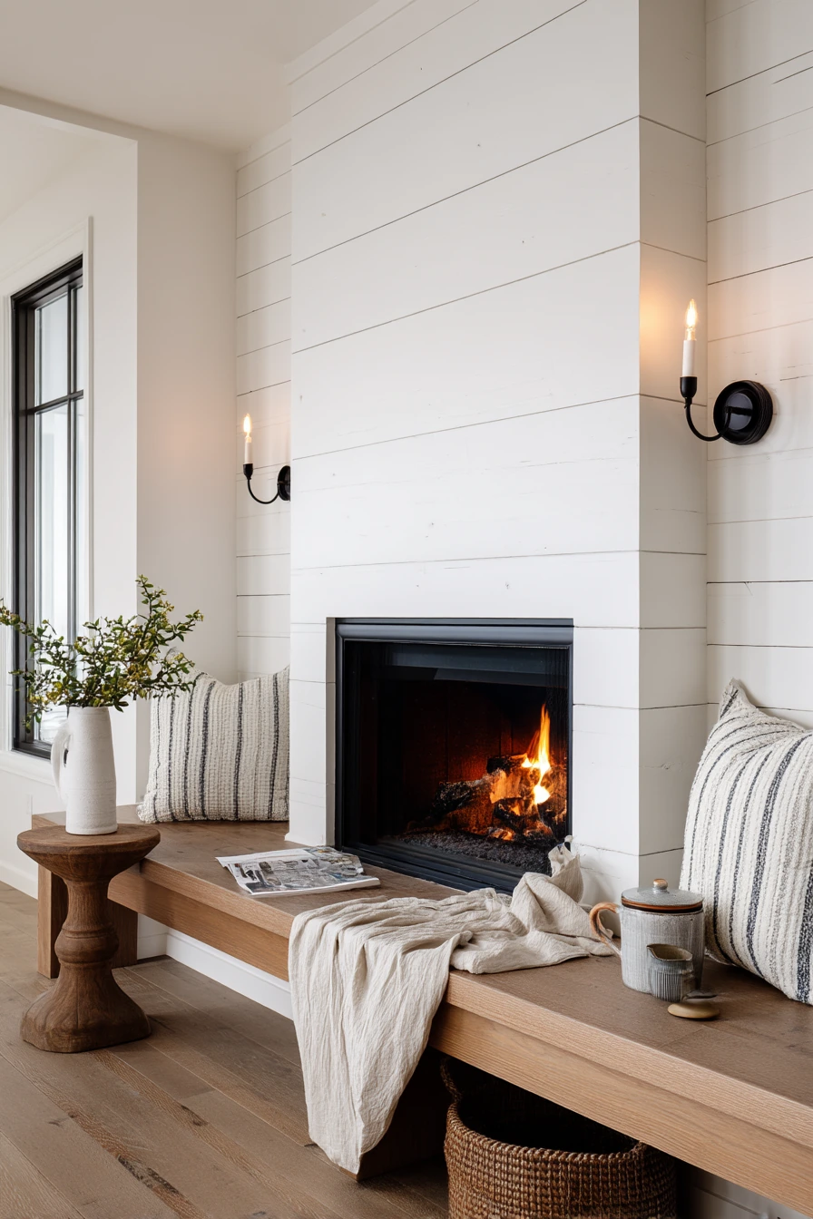 cozy fireplace nook ideas 28