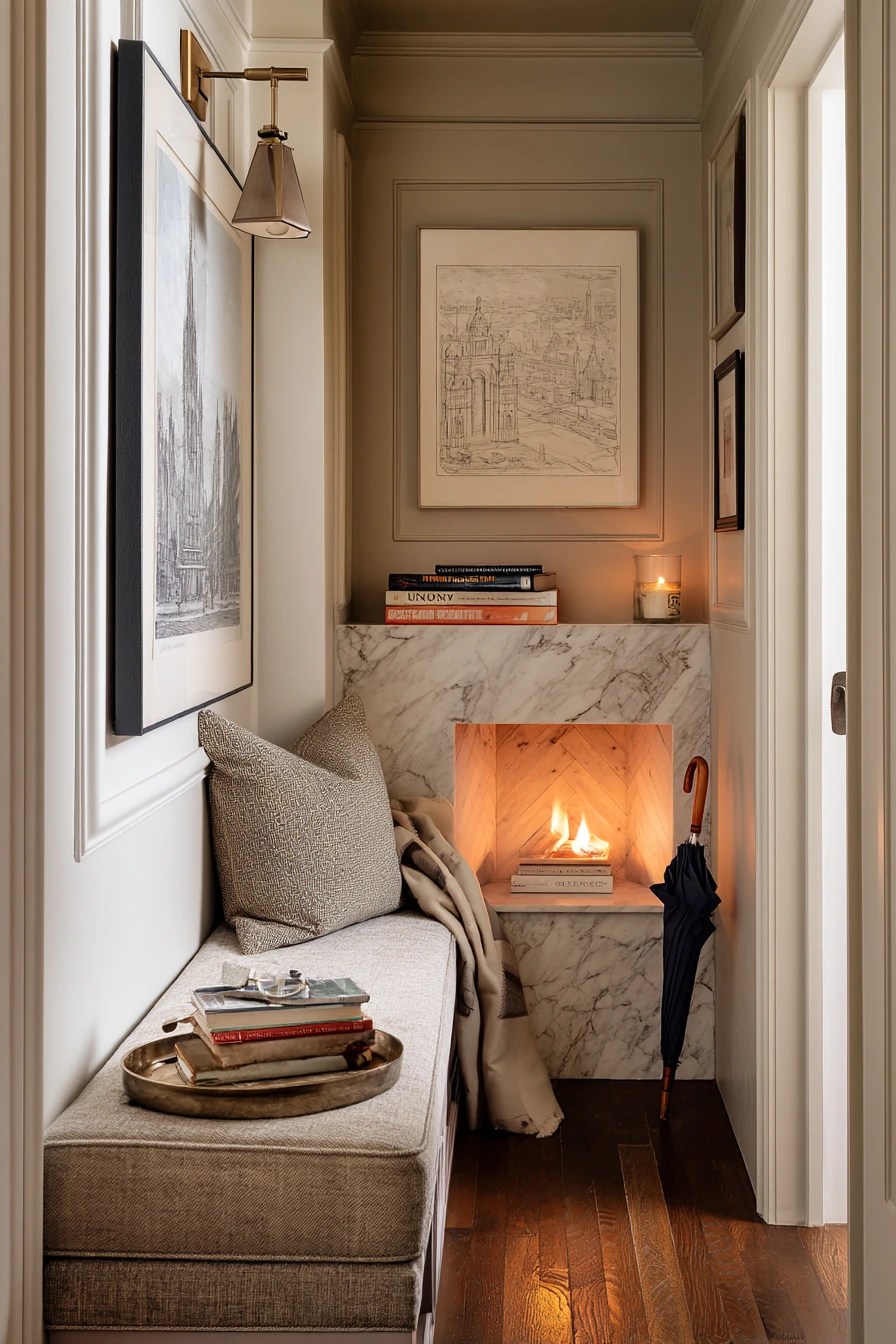 cozy fireplace nook ideas 37
