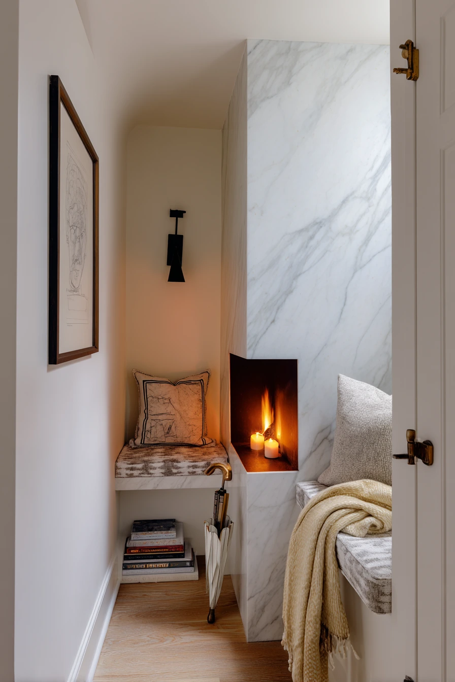 cozy fireplace nook ideas 38