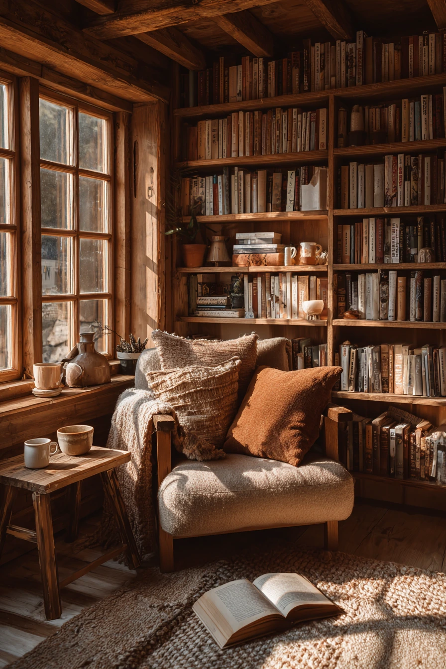 cozy home library 1