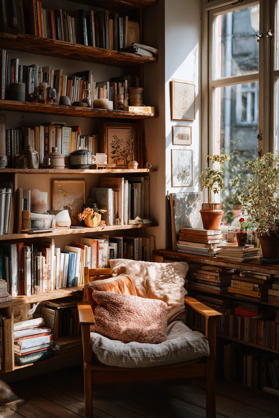 cozy home library 28
