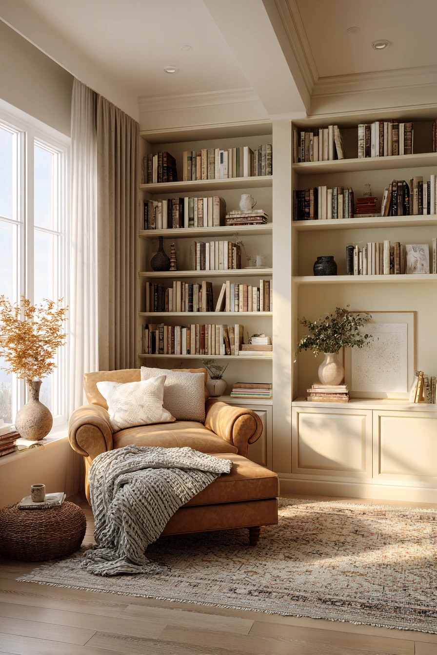 cozy home library 32