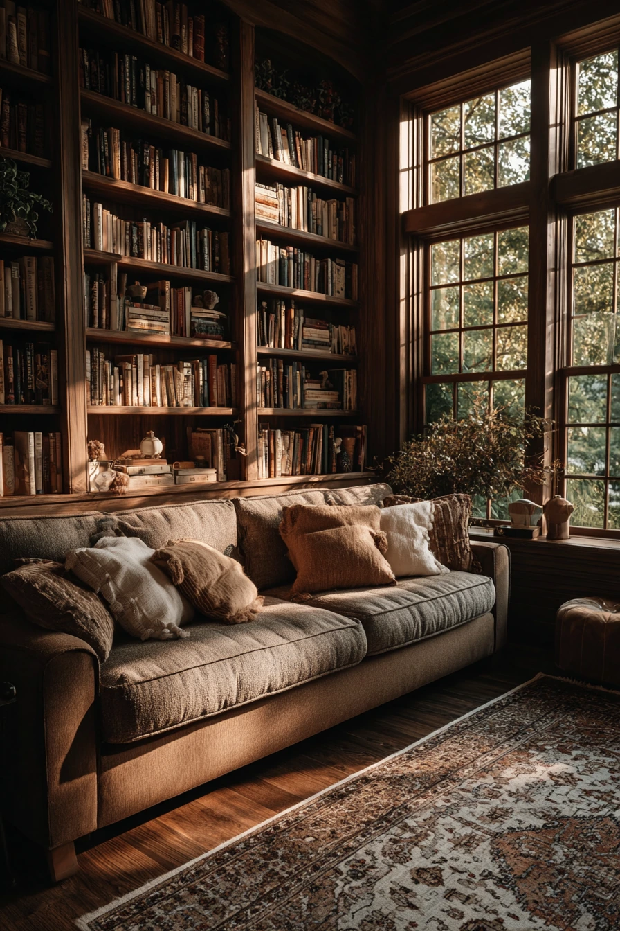 cozy home library 39