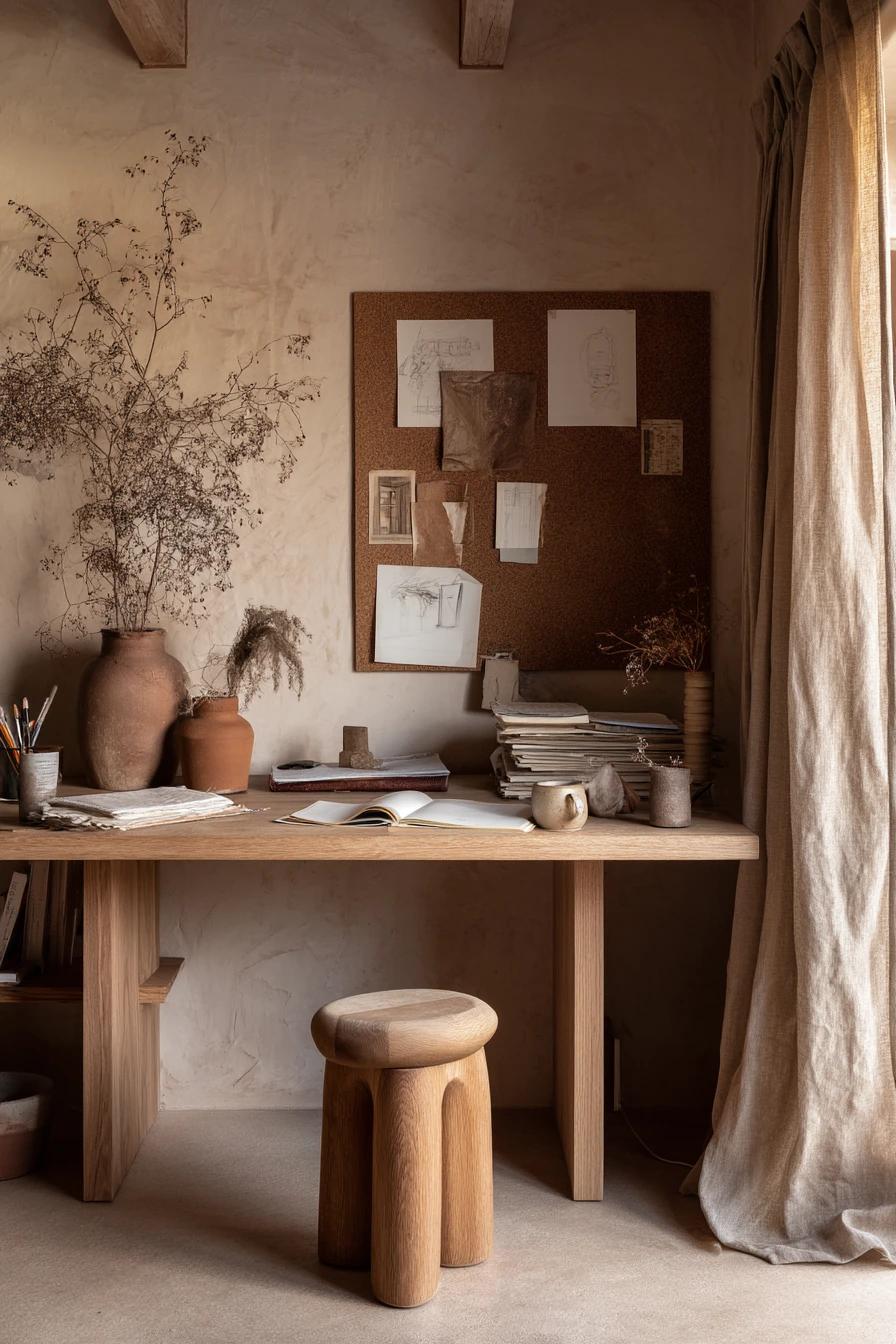 earthy home office ideas 10