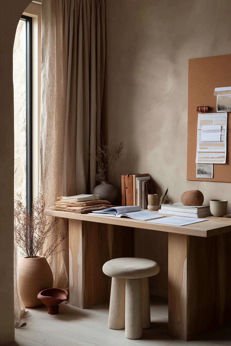 earthy home office ideas 11