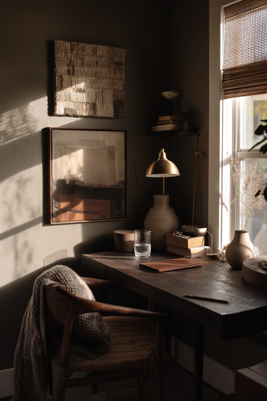 earthy home office ideas 14