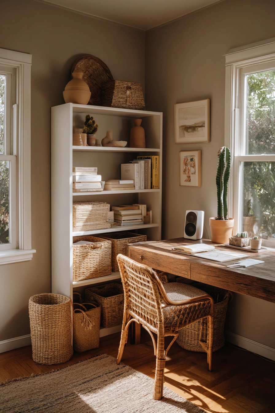 earthy home office ideas 17