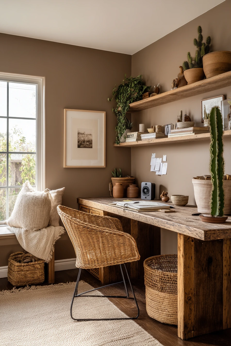 earthy home office ideas 18